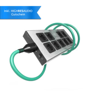 IsoTek V5 Corvus 9-Fach Netzfilter Initium 1,5m, C13 und Ein-Aus Schalter und System Link Ausgang