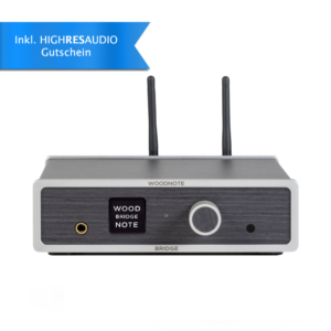 Lindemann Woodnote BRIDGE, Streaming Transport, AES/EBU, RCA, TosLink bis 192 kHz, HDMI/eARC, TOSLINK, RCA, USB, LAN, Wi-Fi, Bluetooth 4.2