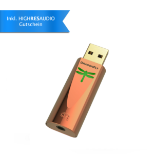 AudioQuest DragonFly Copper, Portabler USB-DAC, Vorverstärker, Kopfhörerverstärker, 32-Bit ESS Sabre DAC, 3,5mm Klinke